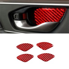 4 peças acabamento interno de fibra de carbono vermelho tampa de porta tigela para Honda CR-V CRV 2007-2011 comprar usado  Enviando para Brazil