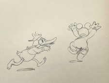 Pato Donald Long-bill + Desenho de Produção Mickey Walt Disney 1935 Celular Original comprar usado  Enviando para Brazil