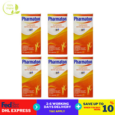6 X 100s Pharmaton Cápsulas Extrato Ginseng Selênio Energético Booster Performance comprar usado  Enviando para Brazil