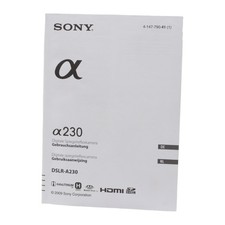 Sony a a230 SDLR-A230 Gebrauchsanweisung Bedienungsanleitung Anleitung comprar usado  Enviando para Brazil