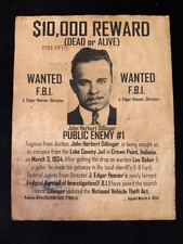 John dillinger vintage for sale  Kelso
