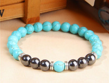 Bracelet perles howlite d'occasion  Bordeaux-