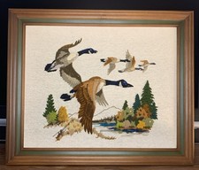 Vtg 23x19 crewel for sale  Wingo