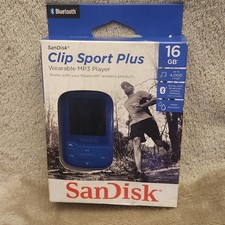 SanDisk 16GB Clip Sport Plus MP3 Player Azul SDMX28 - Selo USB Ausente QwikShip, usado comprar usado  Enviando para Brazil