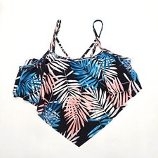 Pulôver tropical preto transparente acolchoado ajustável capa superior roupa de banho GG, usado comprar usado  Enviando para Brazil