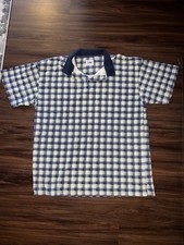 Polo Vintage Masculino Grau A 2XL Alto Azul e Verde Grande Xadrez/Gingham Algodão comprar usado  Enviando para Brazil