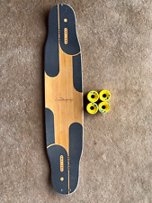 Placa carregada Mata Hari bambu longboard skate deck extras rodas de placa de derrapagem comprar usado  Enviando para Brazil