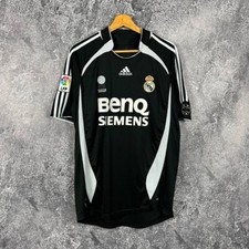 Kit de camiseta Adidas Real Madrid 2006/07 Away Soccer Jersey preta tamanho M comprar usado  Enviando para Brazil