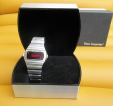 Usado, Relógio masculino de aço inoxidável 1974 Hamilton QED digital Time computador QUARTZO LED. comprar usado  Enviando para Brazil
