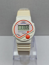 Vintage 1989 Timex Aerobix Relógio Digital Branco Vermelho Raro Nova Bateria 07321 comprar usado  Enviando para Brazil
