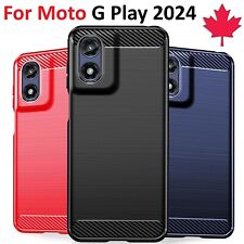 Capa traseira macia à prova de choque fibra de carbono para Motorola Moto G Play 2024 comprar usado  Enviando para Brazil