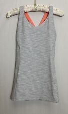 Camiseta sin mangas Lululemon para mujer entrecruzada espalda estante sujetador gris/blanco/coral talla 4/6 segunda mano  Embacar hacia Mexico