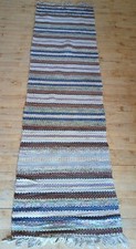 Tapete de pano antigo importado sueco feito à mão corredor (25 x 94") muito bonito comprar usado  Enviando para Brazil