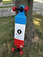 Bomb Board Double Drop Longboard 41” Monopatín Rojo Blanco Azul, usado segunda mano  Embacar hacia Argentina