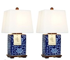 Lâmpada de cerâmica azul e branca Lauren Ralph Lauren RRP £ 1300 comprar usado  Enviando para Brazil