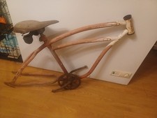 Post War 24"monark Super Deluxe quadro de bicicleta tanque PNEU BALÃO VINTAGE, bicicleta porco 24, usado comprar usado  Enviando para Brazil