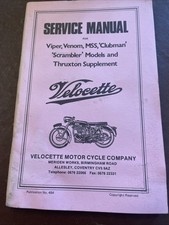 Velocette venom manual for sale  LOUTH