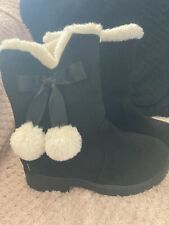 Girls black pompom for sale  CHATHAM