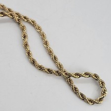 Colar de corrente de corda unissex ouro amarelo 24 KGB* excelente comprar usado  Enviando para Brazil