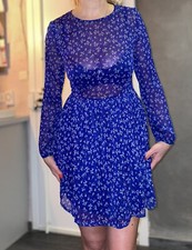 Robe bleu fleuri d'occasion  Aix-en-Provence-