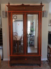 Antique walnut armoire for sale  Newport
