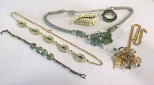 Green rhinestone jewelry for sale  East Grand Forks