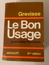 Bon usage grammaire d'occasion  Expédié en Belgium