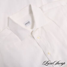 Camisa Armani Collezioni cubo branco sólido texturizado colarinho espalhado punho francês 16,5 comprar usado  Enviando para Brazil