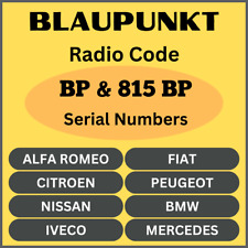 DESBLOQUEIE SEU CÓDIGO ESTÉREO RÁDIO BLAUPUNKT CITROEN PEUGEOT FIAT NISSAN BMW ALFA ROM comprar usado  Enviando para Brazil