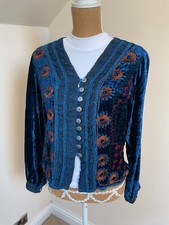Velvet size embroidered for sale  TAMWORTH