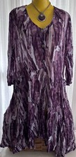 Vestido túnica Chalet Et Ceci feminino roxo enrugado Lagenlook botão para cima grande G comprar usado Vestido túnica Chalet Et Ceci feminino roxo enrugado Lagenlook botão para cima grande G comprar usado  Enviando para Brazil