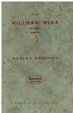 Hillman minx series for sale  MANSFIELD