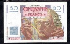 Francs verrier 19.5.1949 d'occasion  Paris XVIII