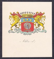 Gravura de brasão Aldin 1845 comprar usado  Enviando para Brazil