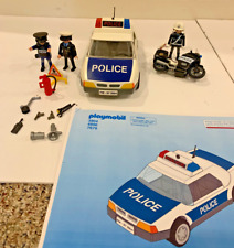 Coche de policía de colección Playmobil 3904 + motocicleta de policía segunda mano  Embacar hacia Argentina