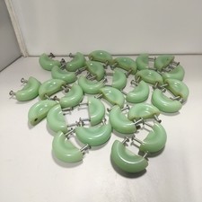 Lote de 28 puxadores de gaveta de plástico verde jadeíta vintage 2" comprar usado  Enviando para Brazil