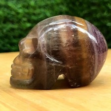 Usado, Cristal de quartzo fluorita natural 100G esculpido à mão crânio cura mineral comprar usado  Enviando para Brazil