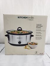 Nuevo KitchenSmith by Bella 6qt Olla Lenta Manual 3 Ajustes de Calor Acero Inoxidable segunda mano  Embacar hacia Mexico
