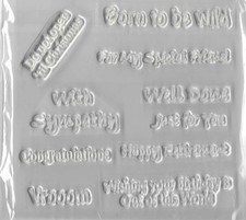 Sentiment clear stamp for sale  IPSWICH