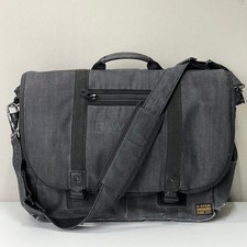 Antiga Bolsa Mensageiro G-Star Raw Lona Carvão Y2K Laptop Viagem Desgastada Grande comprar usado  Enviando para Brazil