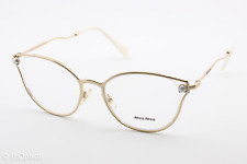 Usado, Armações de óculos femininas Miu Miu VMU53Q ZVN-1O1 ouro olho de gato aro completo 52mm comprar usado  Enviando para Brazil