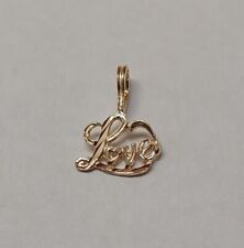 Novo pingente de berloque de amor minúsculo de ouro amarelo 14k  comprar usado  Enviando para Brazil