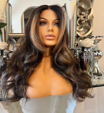 Peruca de renda marrom loira frente de renda Balayage transparente peça central destaques, usado comprar usado  Enviando para Brazil