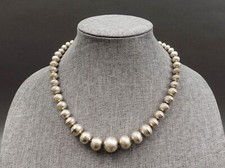 Colar Navajo prata esterlina graduada pérola banco miçangas 19" 39 gramas comprar usado  Enviando para Brazil