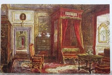 Usado, Cartão postal antigo vintage do quarto da rainha Ann Castelo de Warwick Reino Unido Inglaterra comprar usado  Enviando para Brazil