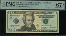 2013 $20 FRN MB000038E P.M.G #67EPQ comprar usado  Enviando para Brazil
