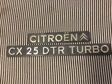 Citroen CX 25 DTR TURBO… Distintivo da tampa traseira…usado e utilizável… comprar usado  Enviando para Brazil