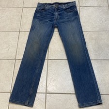 Jeans masculino Armani Exchange J101 34 x 32 azul denim boot cut jeans desgastado T9 comprar usado  Enviando para Brazil