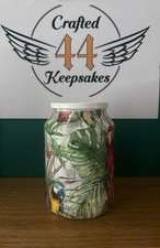 Parrot decoupage glass for sale  NEWBIGGIN-BY-THE-SEA