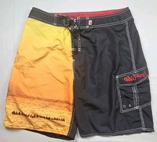 Usado, Bermuda de náilon masculina Rip Curl Eddie Aikau preta havaiana, tamanho 32 média  comprar usado  Enviando para Brazil